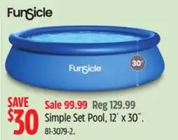 Canadian Tire Funsicle Simple Set Pool offer