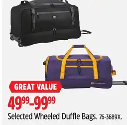 Canadian Tire Selected Wheeled Duffle Bags offer