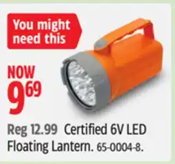 Canadian Tire Certified 6V LED Floating Lantern offer