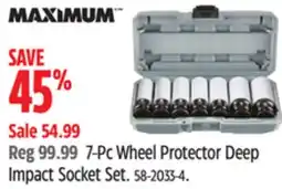 Canadian Tire Maximum 7-Pc Wheel Protector Deep Impact Socket Set offer