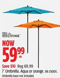 Canadian Tire For-Living 7´ Umbrella offer