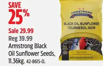 Canadian Tire Armstrong Black Oil Sunflower Seeds offer