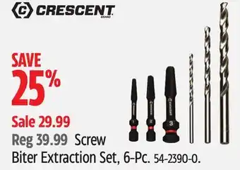 Canadian Tire Crescent Screw Biter Extraction Set offer