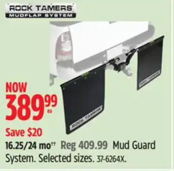 Canadian Tire Rock Tamers Mud Guard System offer
