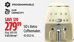 Canadian Tire Programmable 50's Retro Coffeemaker offer