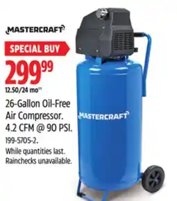 Canadian Tire Mastercraft 26-Gallon Oil-Free Air Compressor offer