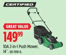 Canadian Tire Certified 10A 2-in-1 Push Mower, 14˝ offer