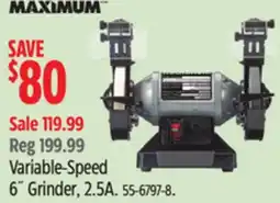 Canadian Tire Maximum Variable-Speed 6˝ Grinder offer