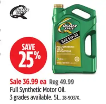 Canadian Tire Quaker-state Full Synthetic Motor Oil offer