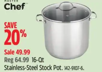 Canadian Tire Master chef 16-Qt Stainless-Steel Stock Pot offer