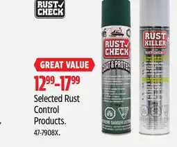 Canadian Tire Selected Rust Check Control Products offer