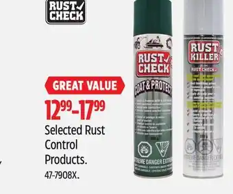 Canadian Tire Selected Rust Check Control Products offer