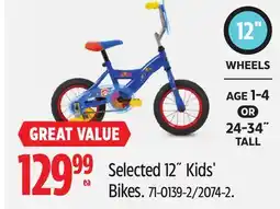 Canadian Tire Selected 12˝ Kids' Bikes offer