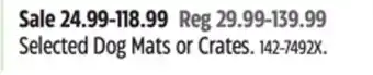 Canadian Tire petco Selected Dog Mats or Crates offer