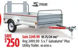 Canadian Tire Stirling 5 x 7´ Galvalume Plus Utility Trailer offer