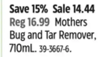 Canadian Tire Mothers Bug and Tar Remover, 710mL offer