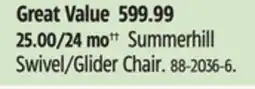 Canadian Tire Summerhill Swivel/Glider Chair offer