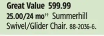 Canadian Tire Summerhill Swivel/Glider Chair offer