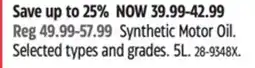 Canadian Tire Pennzoil Synthetic Motor Oil offer