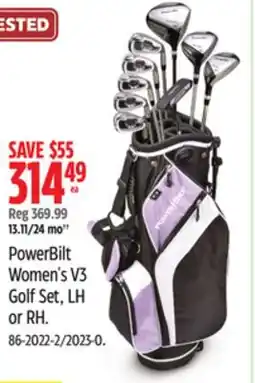 Canadian Tire PowerBilt Women's V3 Golf Set, LH or RH offer