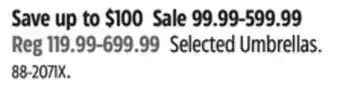 Canadian Tire Canvas Selected Umbrellas offer