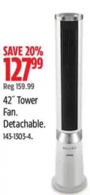 Canadian Tire NOMA 42˝ Tower Fan Detachable offer