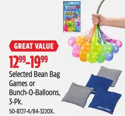 Canadian Tire Zuru Selected Bean Bag Games or Bunch-O-Balloons offer
