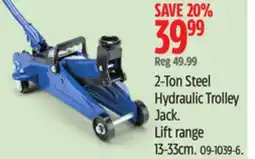 Canadian Tire Certified 2-Ton Steel Hydraulic Trolley Jack offer
