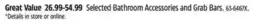 Canadian Tire Selected Bathroom Accessories and Grab Bars offer