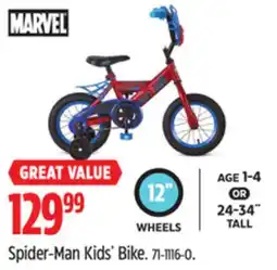 Canadian Tire Marvel Spider-Man Kids' Bike offer