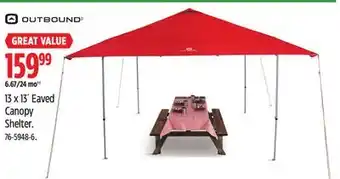 Canadian Tire Outbound 13 x 13´ Eaved Canopy Shelter offer