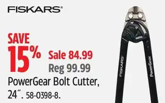 Canadian Tire Fiskars PowerGear Bolt Cutter, 24G offer