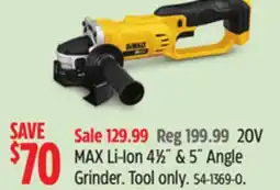 Canadian Tire Max Li-ion Angle Grinder offer