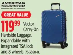 Canadian Tire American Vector Carry-On Hardside Luggage offer