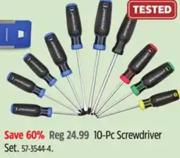 Canadian Tire Mastercraft 10-Pc Screwdriver Set offer