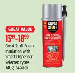 Canadian Tire Great Stuff Foam Insulation with Smart Dispenser offer