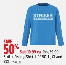 Canadian Tire Striker Fishing Shirt offer