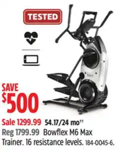 Canadian Tire Bowflex M6 Max Trainer offer