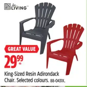 Canadian Tire King-Sized Resin Adirondack Chair offer