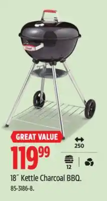 Canadian Tire Master Chef 18 Kettle Charcoal BBQ offer