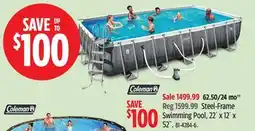 Canadian Tire Coleman Steel-Frame Swimming Pool offer