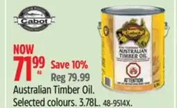 Canadian Tire Cabot Australian Timber Oil offer