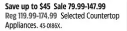 Canadian Tire Selected Countertop Appliances offer