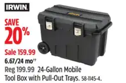 Canadian Tire Irwin 24-Gallon Mobile Tool Box with Pull-Out Trays offer