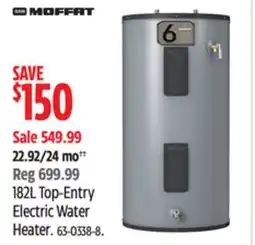 Canadian Tire MOFFAT 182L Top-Entry Electric Water Heater offer