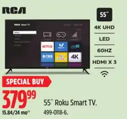 Canadian Tire RCA 55˝ Roku Smart TV offer