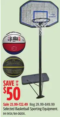 Canadian Tire Selected Basketball Sporting Equipment offer