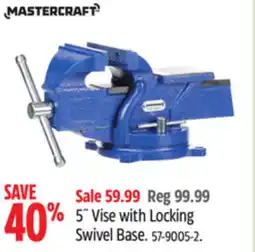 Canadian Tire Mastercraft 5˝ Vise with Locking Swivel Base offer