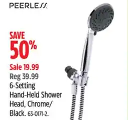 Canadian Tire Peerless 6-Setting Hand-Held Shower Head offer