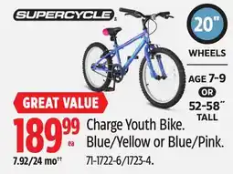 Canadian Tire Supercycle Charge Youth Bike offer